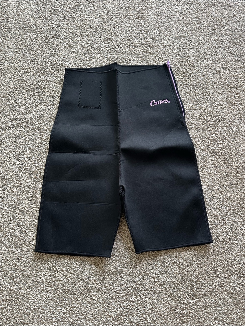 Curves Neoprene Trimming Shorts - Athletic High Waist Workout Sz L - Picture 1 of 6